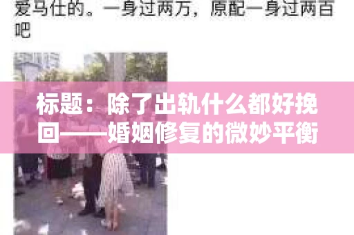 标题：除了出轨什么都好挽回——婚姻修复的微妙平衡