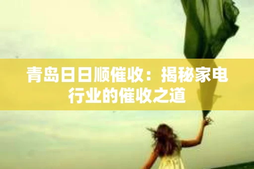 青岛日日顺催收：揭秘家电行业的催收之道