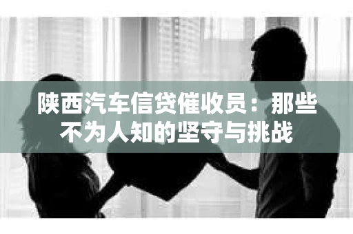 陕西汽车信贷催收员：那些不为人知的坚守与挑战