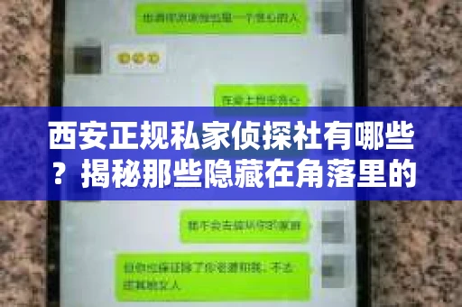 西安正规私家侦探社有哪些？揭秘那些隐藏在角落里的神秘力量