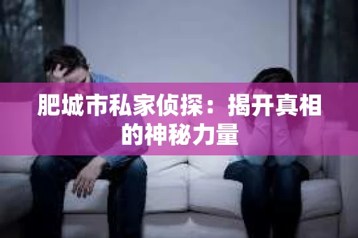 肥城市私家侦探：揭开真相的神秘力量