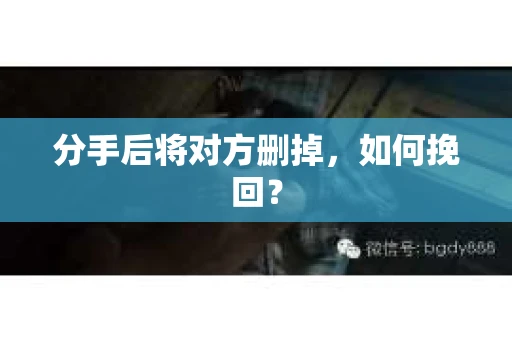分手后将对方删掉,如何挽回? 分手后将对方删掉,如何挽回?