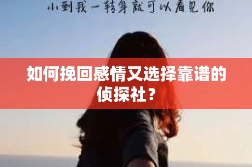 如何挽回感情又选择靠谱的侦探社？