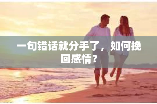 一句错话就分手了，如何挽回感情？