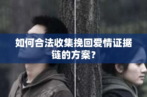 如何合法收集挽回爱情证据链的方案? 如何合法收集挽回爱情证据链的方案?