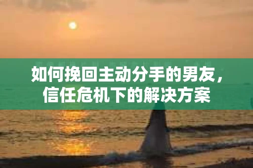 如何挽回主动分手的男友，信任危机下的解决方案