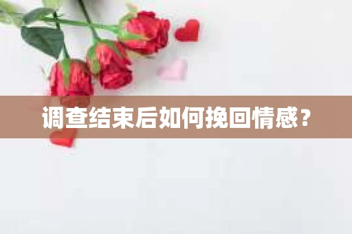 调查结束后如何挽回情感？
