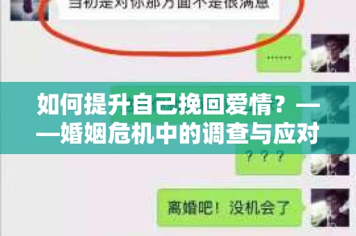 如何提升自己挽回爱情？——婚姻危机中的调查与应对策略